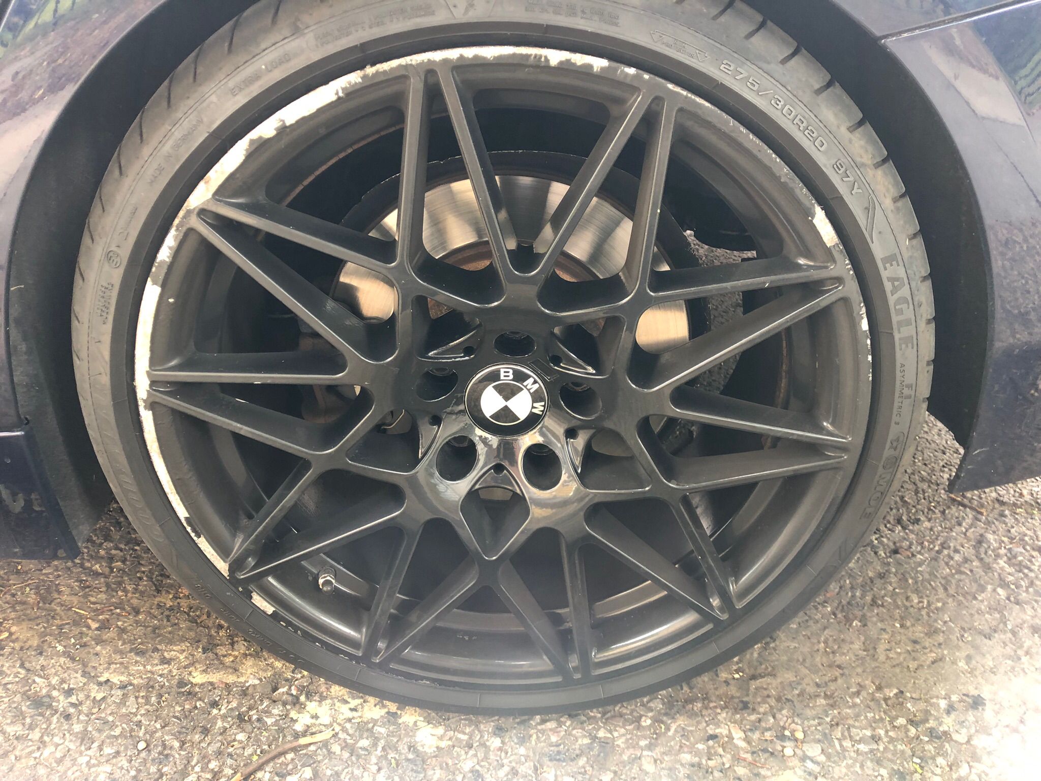 BMW alloy before repair